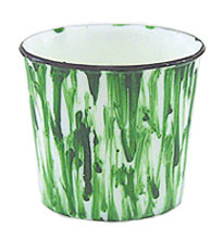 Dollhouse Miniature Waste Basket Flow Green